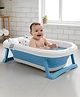 StarAndDaisy Bath Tub for Baby Foldable Bath tub for Kids with Cushion, Space Saving Design, Newborn Baby Folding Bathing Tub Girls & Boys with Soap Tray, Easy to Store-Blue