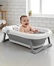StarAndDaisy Bath Tub for Baby Foldable Bath tub for Kids with Cushion, Space Saving Design, Newborn Baby Folding Bathing Tub Girls & Boys with Soap Tray, Easy to Store-Grey
