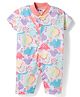 Kidi Wav Half Sleeves Dinosaurs Printed Romper - Multi Colour