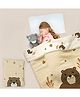 R for Rabbit Softkins Muslin Quilt Blanket for Newborn Baby 3 Layers Muslin Cotton Fabric All-Season Soft Breathable Lightweight & multipurpose Reversible Dohar - Beige
