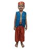 BookMyCostume Sleeveless Arabian Dance Annual Day Costume Set - Blue & Red