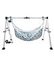 The Cradlle for Genius Automatic Electric Swing Cradle With Folding Square Pipe | Stainless Steel Ghodiyu - Blue Square - Clothe Joli (Colour May Vary)