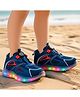 FEETWELL SHOES Colour Blocked Mesh Detailed BOA System Closure LED Shoes  - Navy Blue