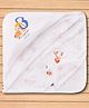 Doreme Interlock Knit Hooded Towel With Puppy Positive Print L 81 x B 81 cm - Multicolour