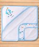 Doreme Interlock Knit Hooded Towel With Parachute Print L 81 x B 81 cm - Light Blue
