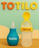 Totilo Spoon Feeder Bottle + Nose Sucker Combo for Newborns & Infants | Safe & Easy Use- Yellow & Blue