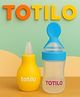 Totilo Spoon Feeder Bottle + Nose Sucker Combo for Newborns & Infants | Safe & Easy Use- Blue & Yellow