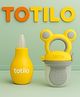 Totilo Baby Nose Cleaner + Fruit Nibbler Feeder Combo | Safe & BPA Free- Yellow & Yellow