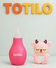 Totilo Baby Nose Sucker & Baby Teether Combo | Safe Nasal Aspirator + BPA-Free Teething Toy for Newborns & Infants- Pink & Pink
