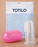 Totilo Silicone Baby Finger Toothbrush, Great for Massaging & Cleaning Gums, Use Soft Brush For Kids & New Born Baby, First Teeth, BPA - Free - Pink