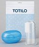Totilo Silicone Baby Finger Toothbrush, Great for Massaging & Cleaning Gums, Use Soft Brush For Kids & New Born Baby, First Teeth, BPA - Free - Blue