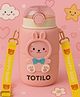 Totilo Cat Water Bottle, Flip Lid, Water Bottle, Leakproof Sport BPA Free ,Water Jug for School Travel 500ml - Pink