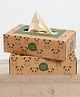 Kind of Earthy Set Of 2 Bamboo Facial Tissues Kids Design Paper Box - 100 Pulls Each - Brown