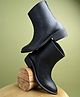 HVNLY BY SHOETOPIA Solid Western Mid Calf Block Heel  Boots - Black