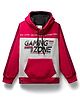 Smarty Boys Fleece Knit Full Sleeves Hooded Sweatshirt with Gaming Print & Kangaroo Pockets - Maroon