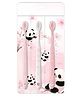 SCHOOLISH Cherry Blossom Square Hole Dense High Density High Effect White Adult Toothbrush 3 Pcs Set- PACK OF 1- COLOR MAY VARY