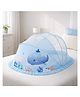 Honor Your Home Large Mosquito Net for Baby Whale Print Bottomless Net for Infants (0-24 Months) Safe & Easy Sleep Solution 135cm x 65cm x 65cm - Blue