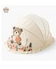 Honor Your Home Large Mosquito Net for Baby Teddy Bear Print Bottomless Net for Infants (0-24 Months) Safe & Easy Sleep Solution 135cm x 65cm x 65cm - Beige