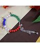 Kamule Republic Day Theme Beads Embellished Bracelet - Orange White Green & Blue