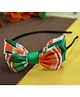 Kamule Bow Applique Hair Band - Orange White & Green