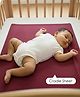 Baby Moo Plain Changeable Dry Sheet Water-resistant Bed Protector - Maroon