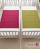 Baby Moo Plain Changeable Dry Sheet Water-resistant Bed Protector Pack Of 2 - Pink, Olive Green