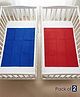 Baby Moo Plain Changeable Dry Sheet Water-resistant Bed Protector Pack Of 2 - Royal Blue, Red