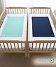 Baby Moo Plain Changeable Dry Sheet Water-resistant Bed Protector Pack Of 2 - Sea Green, Navy Blue