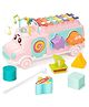 FUNVERSE Baby School Bus Xylophone Toy for Toddlers 1-3, Baby Musical Bus Toys for 1 Year Old Girl, Shape Sorting Toys Knocking Xylophone Educational Musical Instruments Toy (Pink)