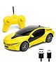 VGRASSP Rechargeable Remote Control Sports Car Toy For Kids With LED Lights - Indoor And Outdoor 4 Function RC Car Toy Gift For Boys And Girls - Color May Vary