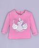 KETIMINI Cotton Knit Full Sleeves Sequins Embellished Unicorn Applique Detailed Top - Pink