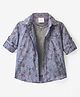 Rikidoos Cotton Woven Full Sleeves Floral Printed Shirt With Attached Inner Tee - Blue
