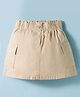 Simply Premium Cotton Woven Knee Length Solid Skirt - Tan