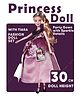 Elecart Princess Doll for Girls with Tiara & Sparkle Party Gown | 30 CM Fashion Doll with Shoes, Purse & Comb | Poseable Pretend Play Toy | Birthday Gift for Girls 3+ Years-Height 30 cm