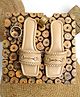 NZS Abstract Applique & Braid Detailed Slip On Sandals - Beige