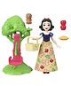 Disney Princess Snow White Forest Picnic Small Doll Set Posable Doll with Animal Friend, Swing & Accessories