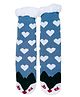 Butterthief Wool Knit Heart & Cat Designed Plush Detailed Socks - Blue