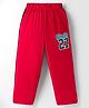 Tango Single Jersey Knit Full Length Track Pant with Chicago Print - Red
