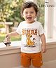 Babyoye Disney Single Jersey Knit Half Sleeves T-Shirt & Shorts Set with Lion King Graphics - Multicolour