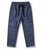 Lil Lollipop Knit Solid Cargo Jeans - Blue
