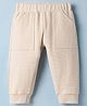 Zero Knit Full Length Solid Lounge Pant - Beige