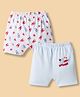 Ben Benny Interlock Knit Knee Length Shorts with Rocket Print Pack of 2 - Multicolor