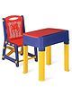Rashvseh Kids Functional Desk Chair Set With Book Holder - Red & Blue