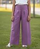 Cutiekins Cotton Linen Woven Solid Trousers - Mauve