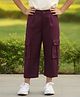 Cutiekins Cotton Woven Solid Capri - Maroon