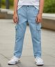 Cutiekins Woven Solid Cargo Pant - Sky Blue