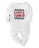 Zeezeezoo 100% Cotton Knit Valentine Theme Full Sleeves Little Romeo Text Printed Romper - White
