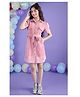 Cherry & Jerry Corduroy Woven Half Sleeves Textured Shirt Style Dress - Rose Gold