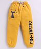 Kidcity Cotton Looper Knit Fish  Printed Joggers - Mustard