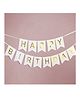 Amfin Happy Birthday Party Banner - White